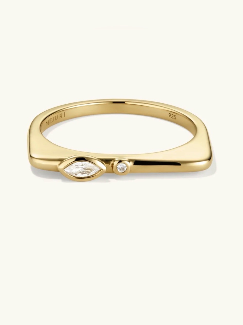 MEJURI PUZZLE STACKING RING - Birthstone: Apr | Lab Grown White Sapphire